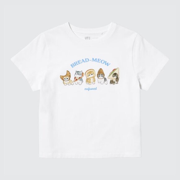 Women Mofusand Bread Meow T-Shirt Uniqlo Sizes XS-XL NWT - Picture 1 of 1